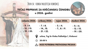 Zaručnički tečaj u godini 2026.